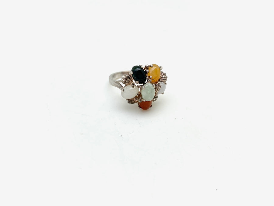 Island Time Vintage Multi Gemstone Ring (size 7) - Stone Cooper