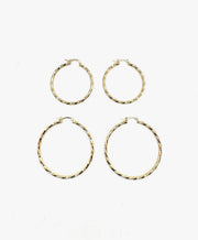 Gold Filled Twist Hoops - 1.5" or 2" - Stone Cooper