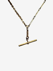 Cecil Antique T-Bar Watch Chain Necklace