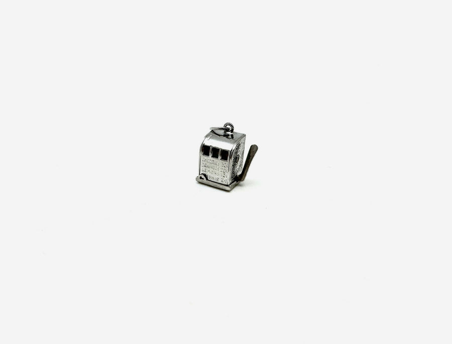Vintage Sterling Movable Slot Machine Charm - Stone Cooper