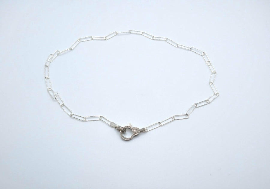 Miriam Sterling Diamond Clasp Necklace / Charm Holder