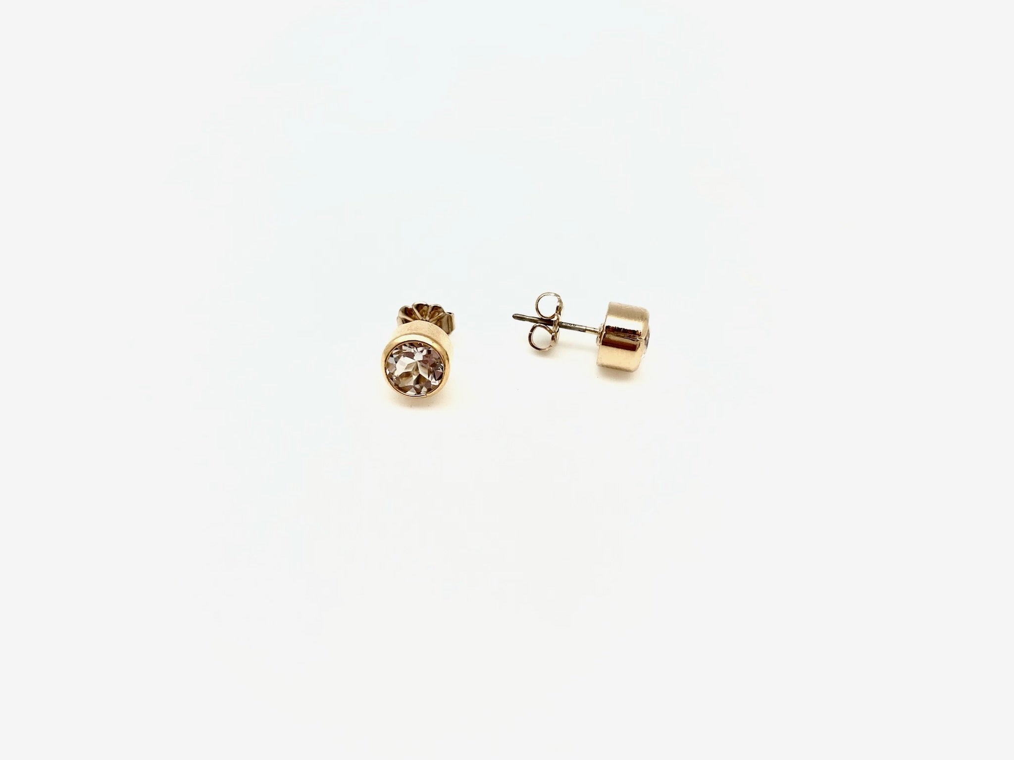 White Topaz Alma Studs - Stone Cooper