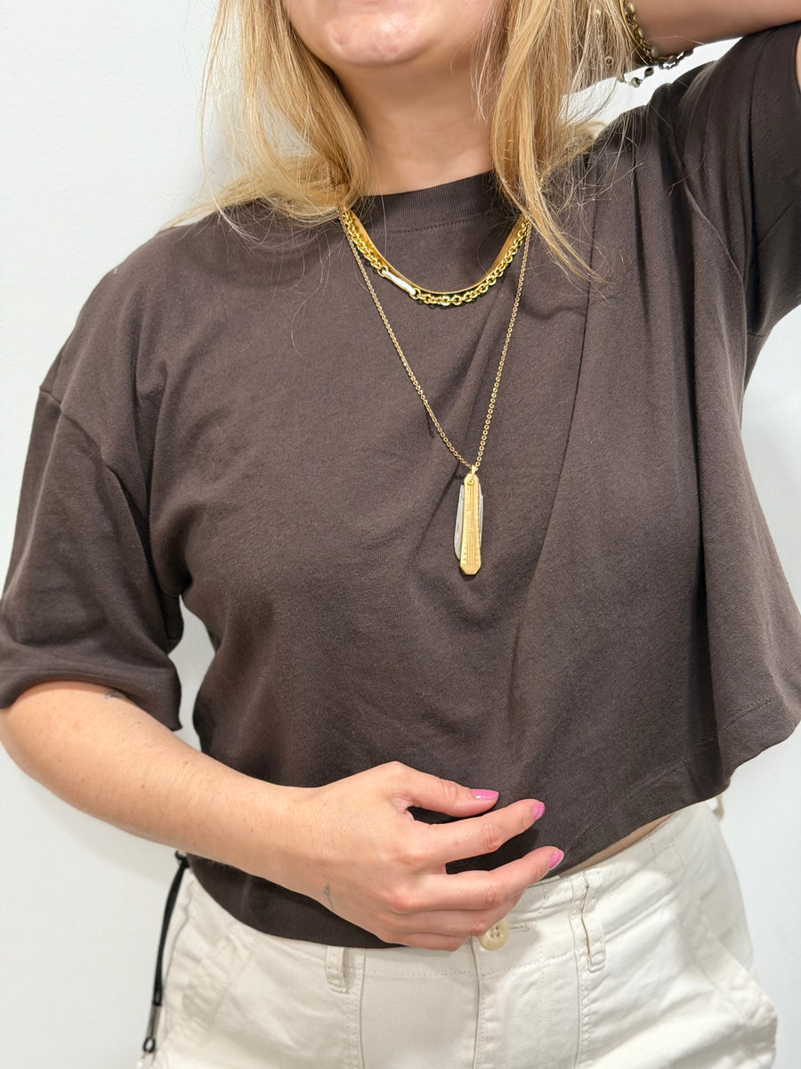 Domenico Gold-Filled Knife Necklace