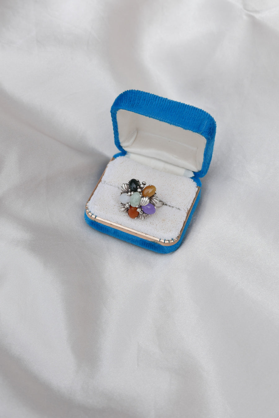 Island Time Vintage Multi Gemstone Ring (size 7) - Stone Cooper
