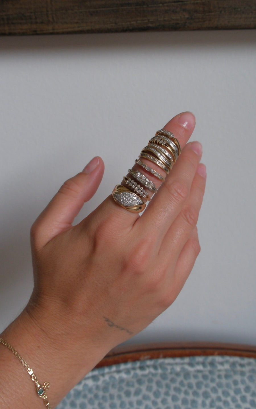 Emerald 14K Vintage Claddagh Bracelet - Stone Cooper