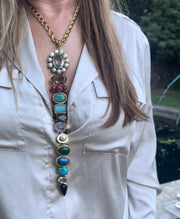 Shoreline Gemstone Tie Necklace - Stone Cooper