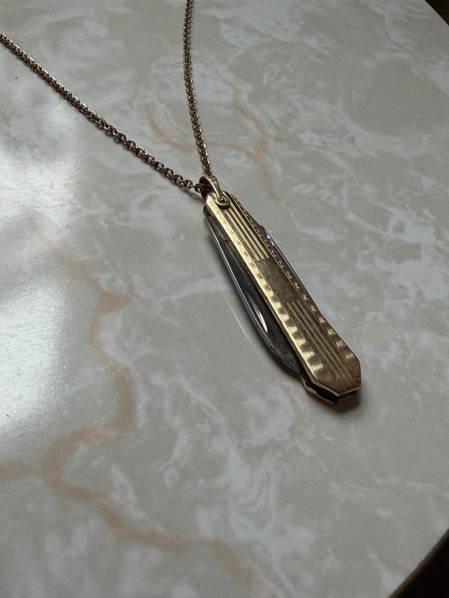 Domenico Gold-Filled Knife Necklace