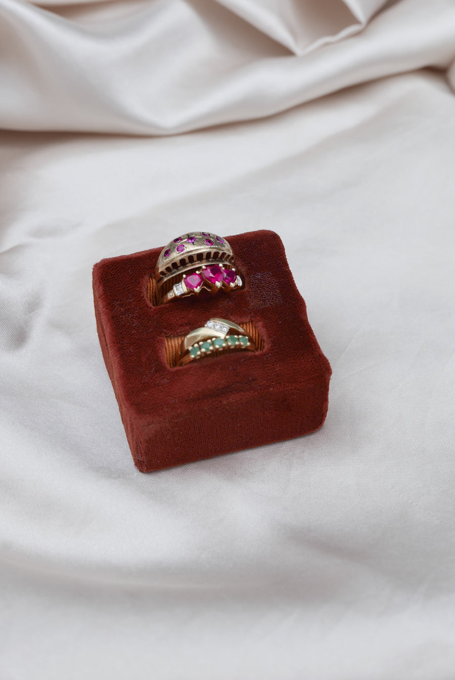 Vintage Ruby Hearts Ring 10K (7)