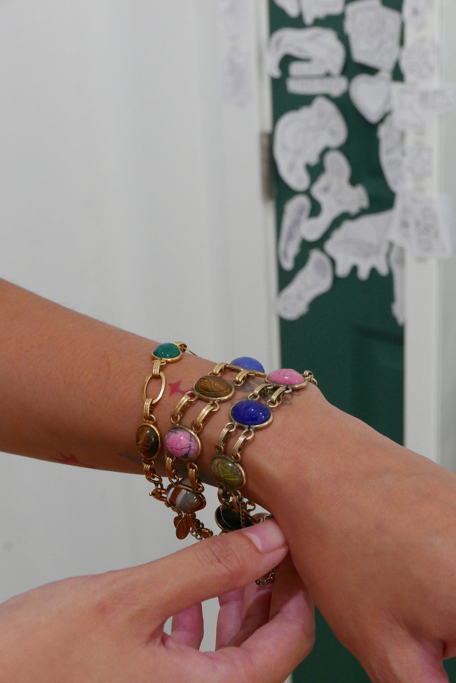 Marleen Vintage Scarab Bracelet