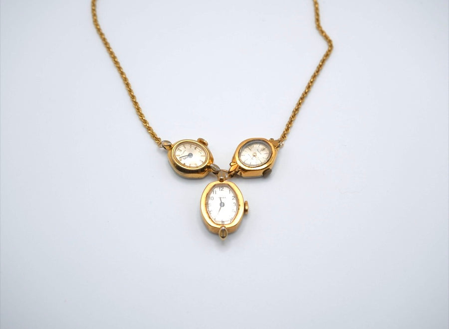 Fortune's Hour - Vintage Watch Necklace - Stone Cooper