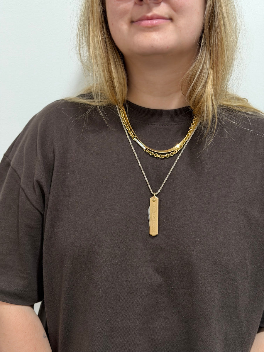1947 Gold-Filled Pocket Knife Necklace
