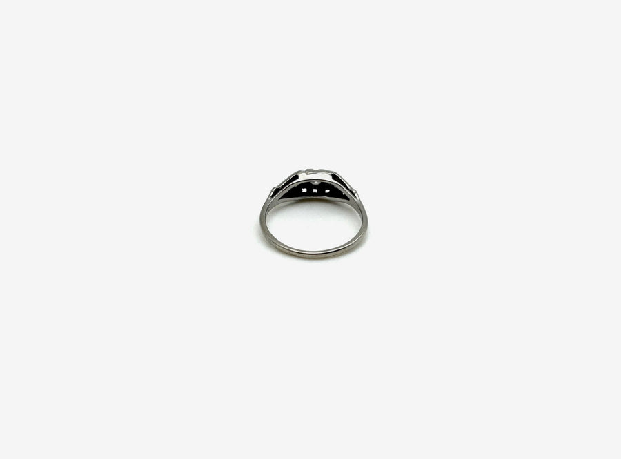 Antique 18K Deco Diamond Star Ring (7.25) - Stone Cooper