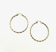 Gold Filled Twist Hoops - 1.5" or 2" - Stone Cooper