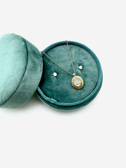 Luna Moonstone Necklace + Stud Set