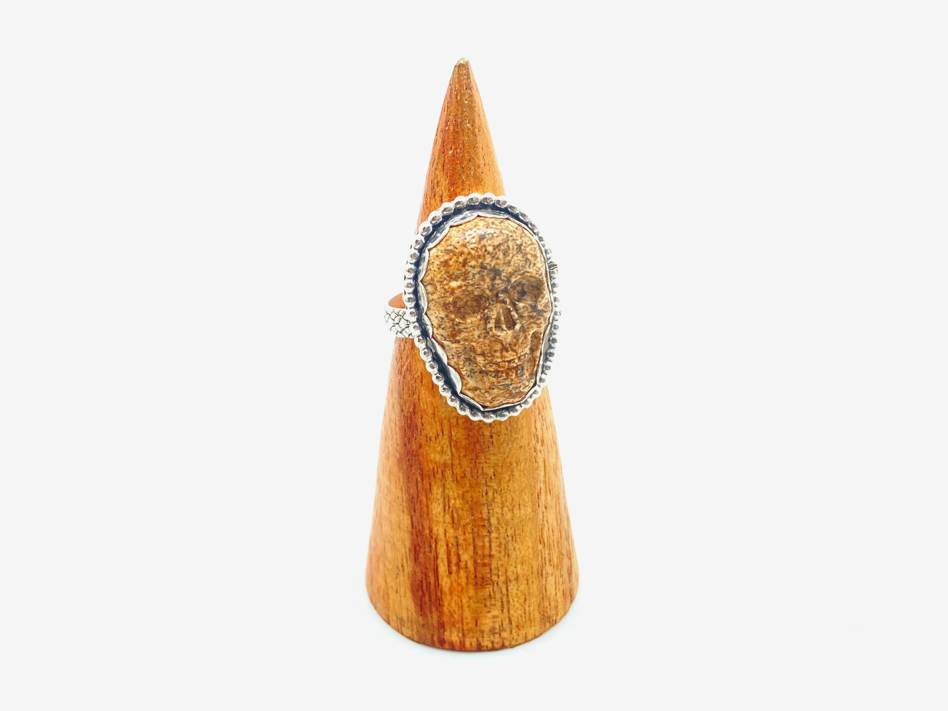 Jasper Skull Ring (7) - Stone Cooper