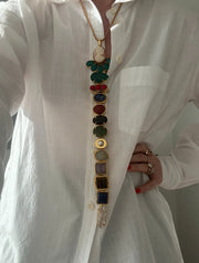 Shoreline Gemstone Tie Necklace - Stone Cooper