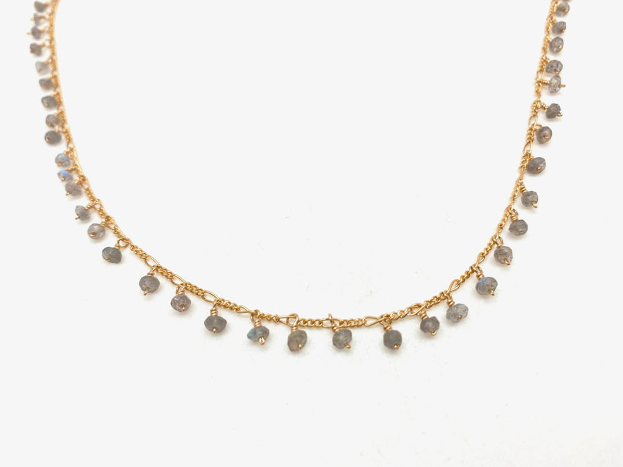 Labradorite Fringe Necklace - Stone Cooper