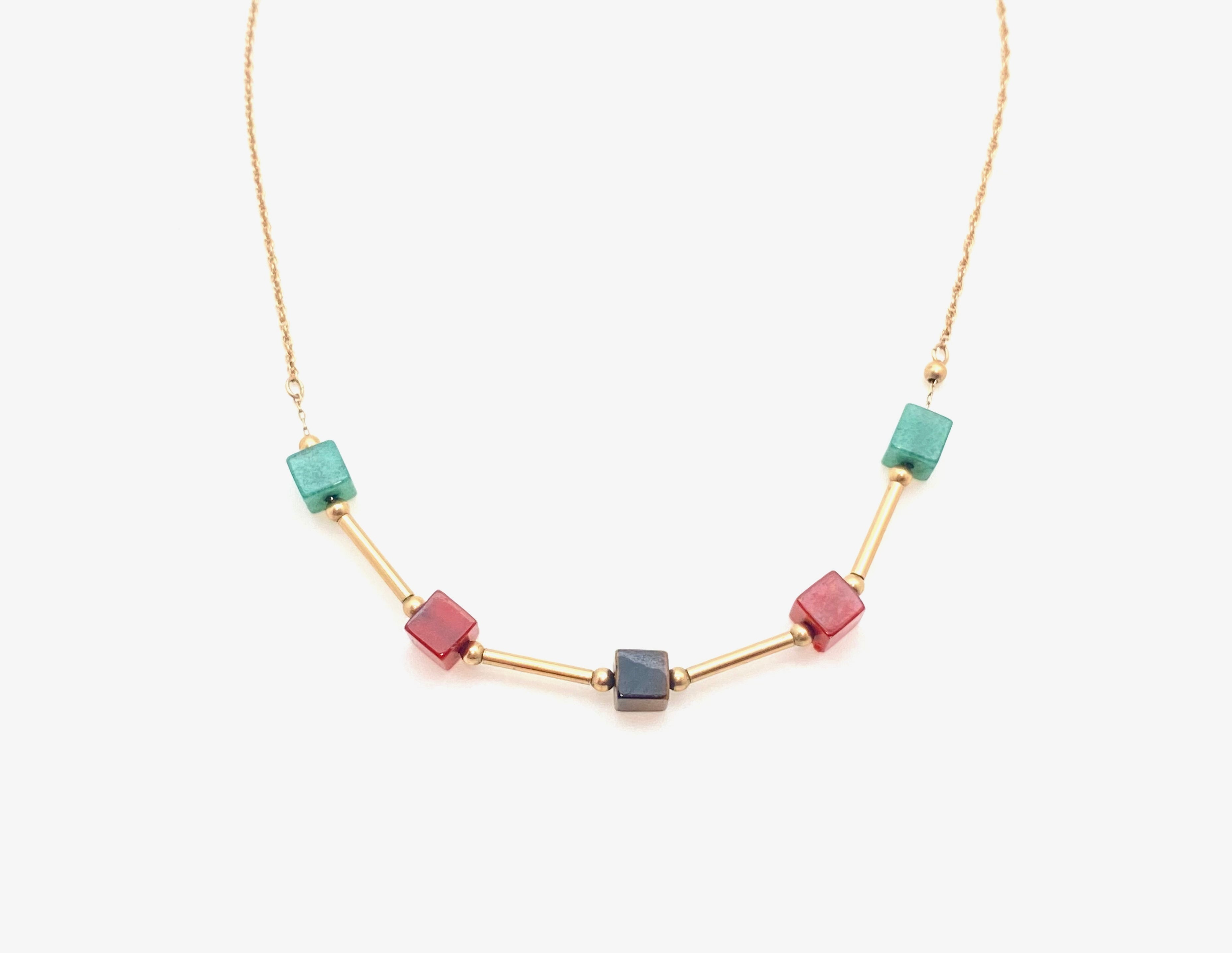 Gusty Necklace (14 karat) - Stone Cooper