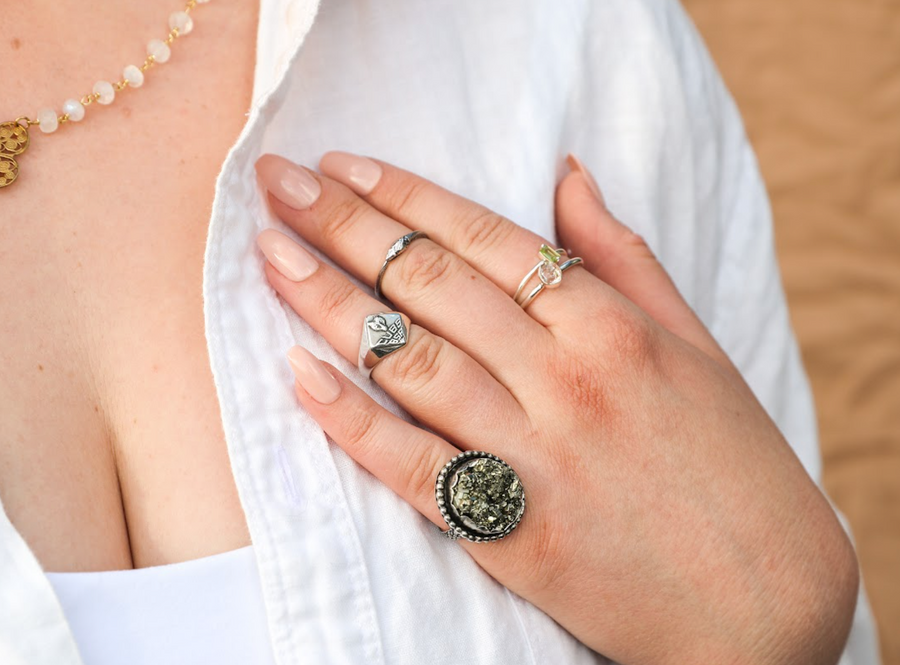 Silver Ouroboros Ring - Stone Cooper