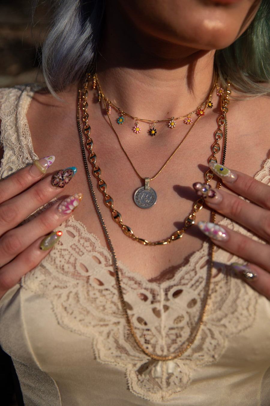 Hummingbird Flower Choker - Stone Cooper