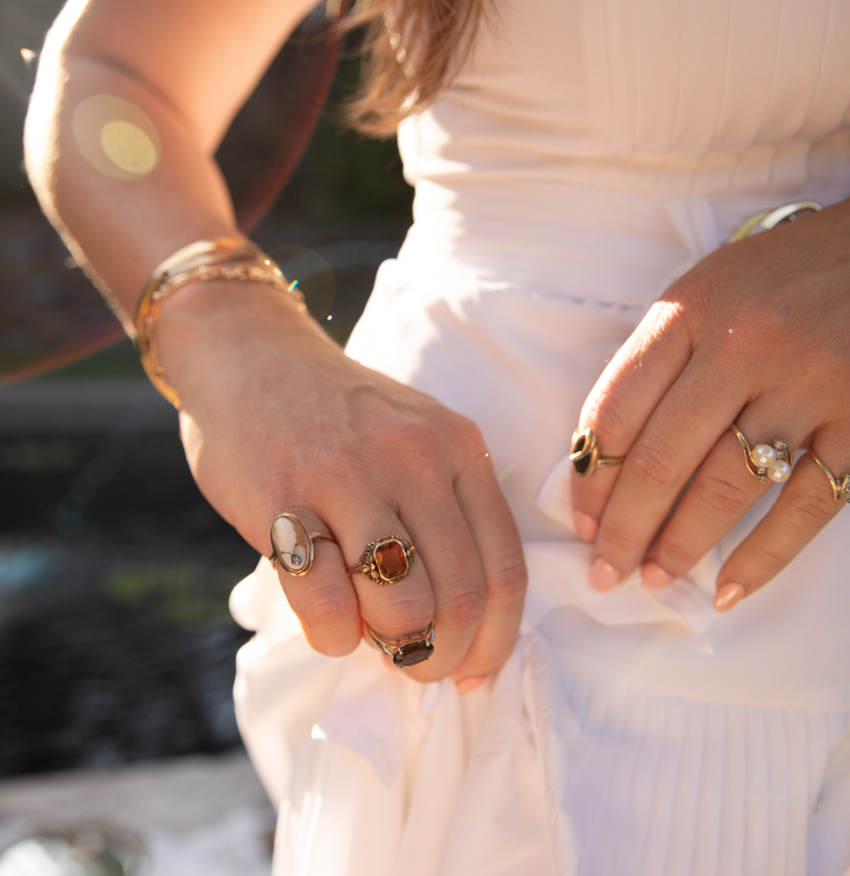 Smoky Quartz, Diamond 10K Cocktail Ring (7)