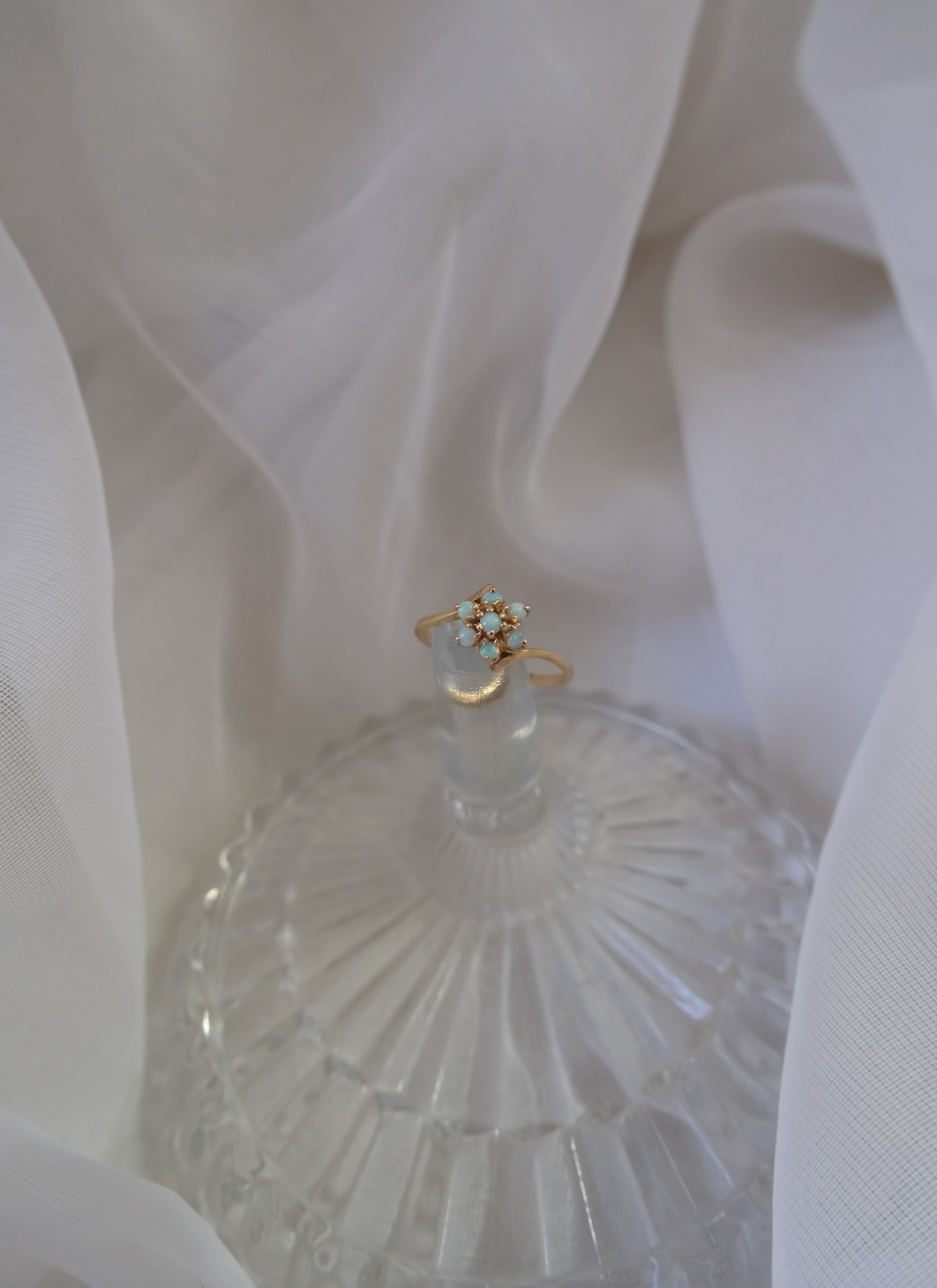 Vintage Opal Flower Ring 10K (6) - Stone Cooper