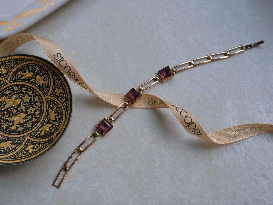 Viola Amethyst Gold Filled Bracelet