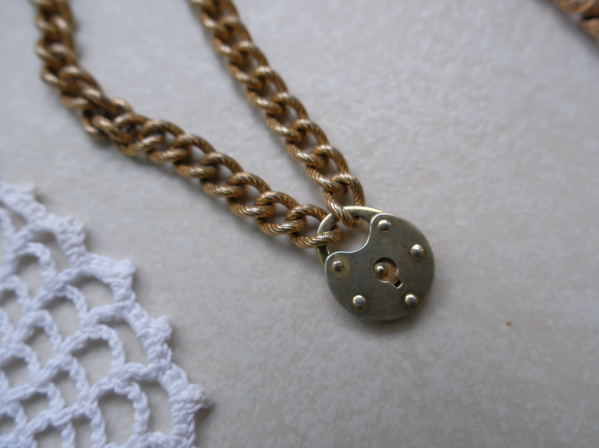 Joanne Gold-Filled Padlock Heart Bracelet