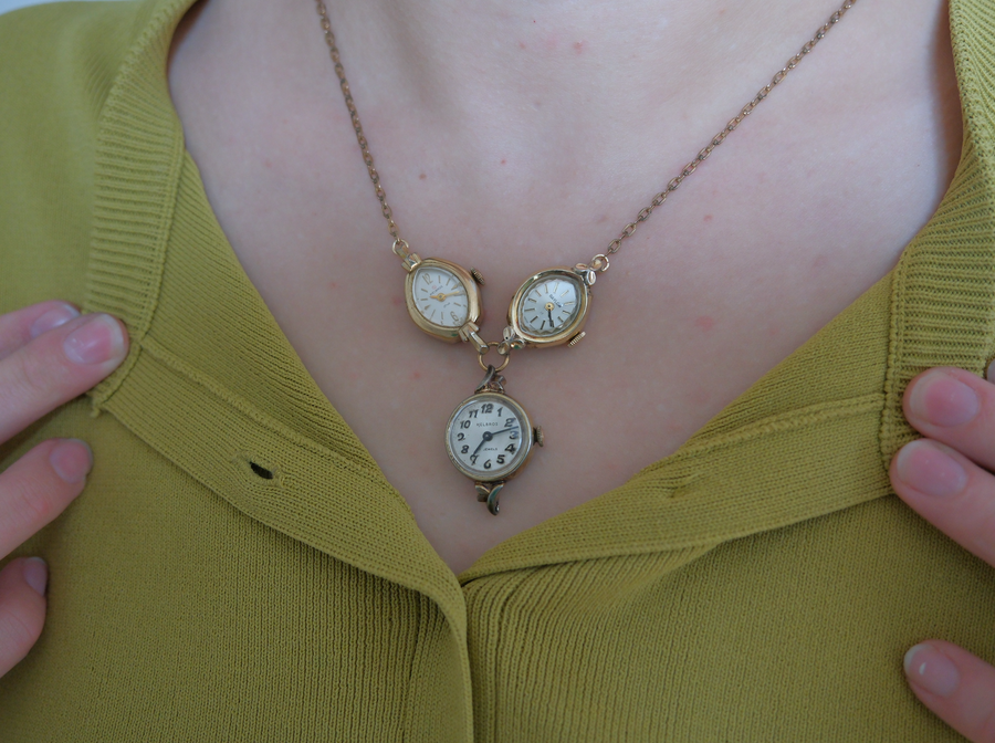 Through the Hours - Vintage Watch Necklace - Stone Cooper