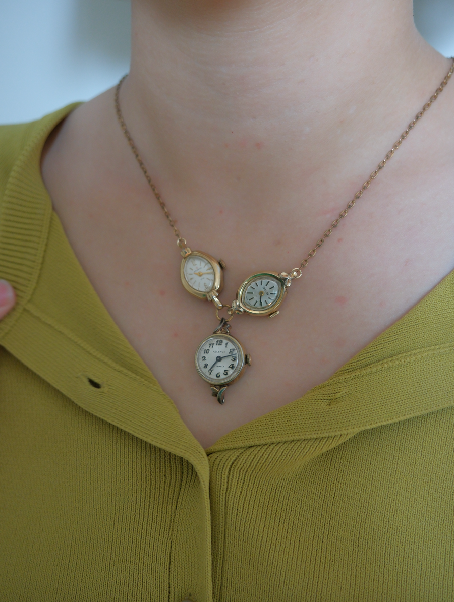 Through the Hours - Vintage Watch Necklace - Stone Cooper