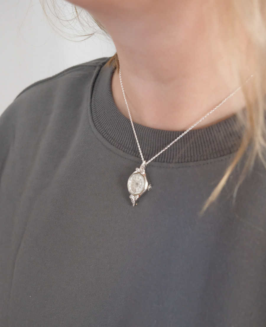 Hourbound - Vintage Diamond Watch Necklace - Stone Cooper