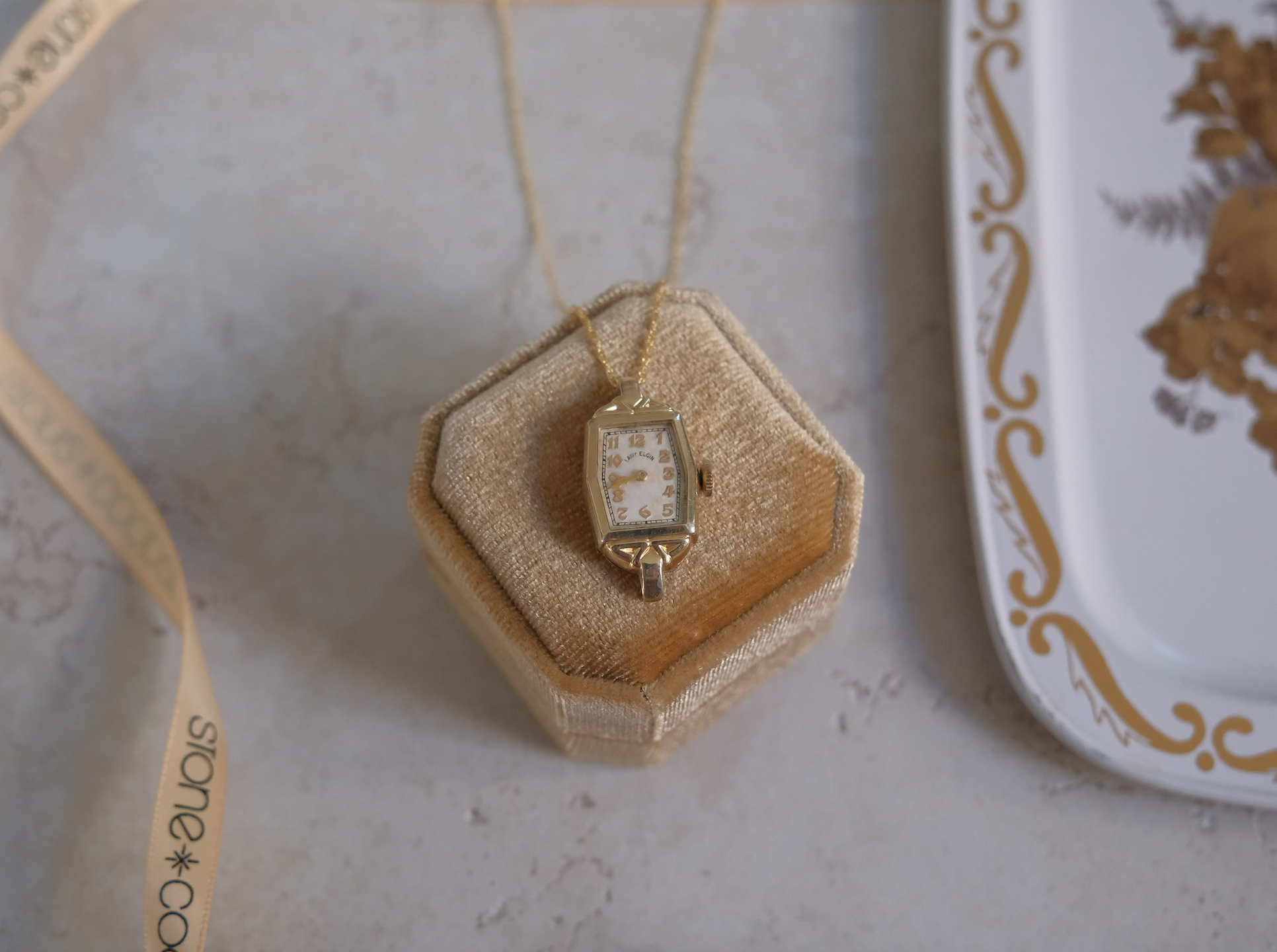 Everhour - Vintage Gold-Fill Watch Necklace - Stone Cooper