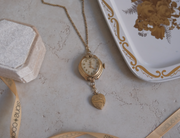 Memory in Motion- Antique Watch Locket Necklace - Stone Cooper