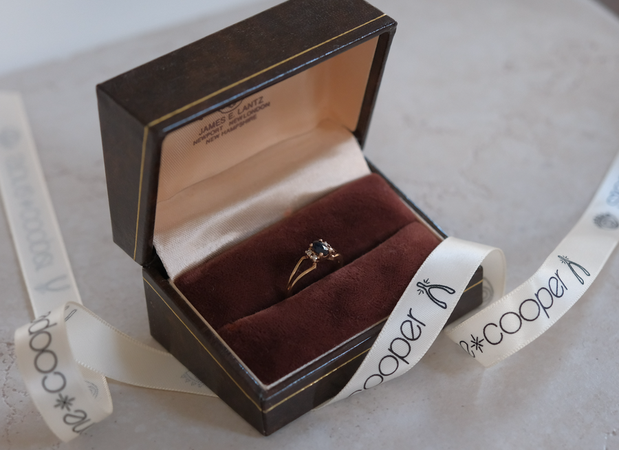 10K Vintage Sapphire Diamond Ring (6) - Stone Cooper