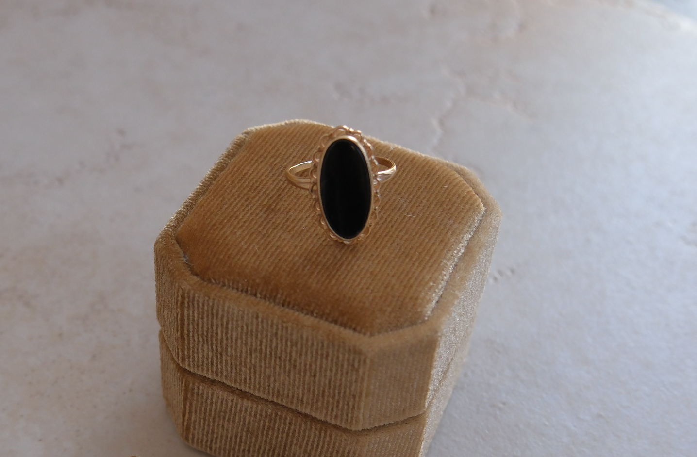 10K Vintage Onyx Ring (6.5) - Stone Cooper