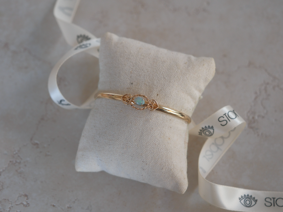 Opal Gold-Filled Cuff Bracelet - Stone Cooper