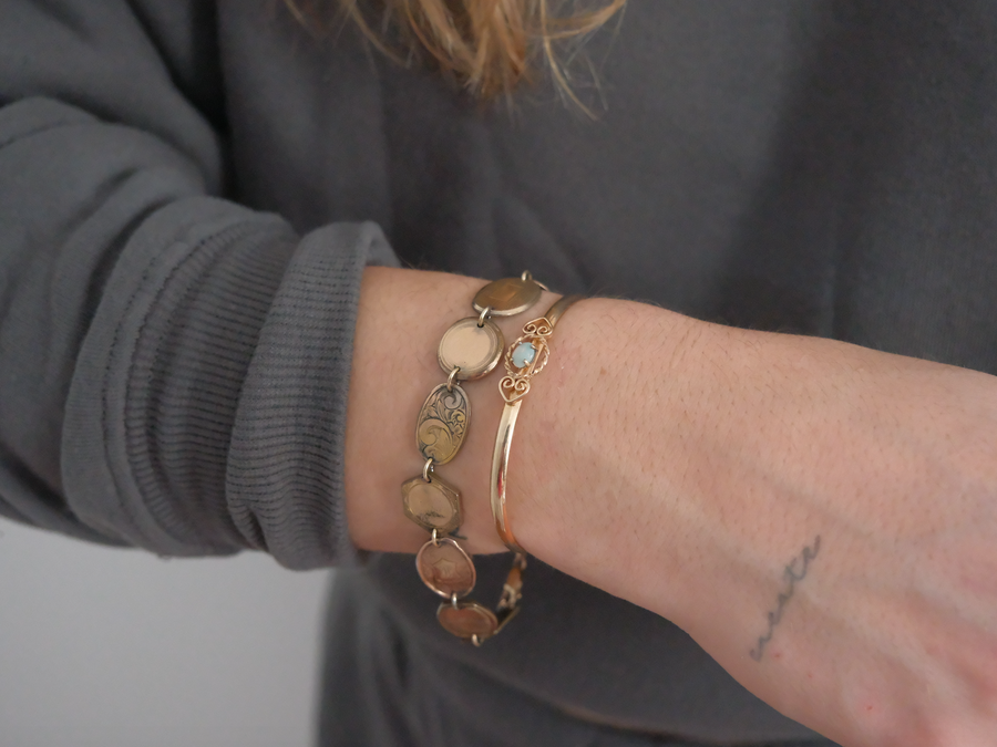 Opal Gold-Filled Cuff Bracelet - Stone Cooper