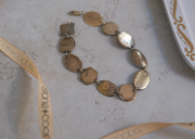Antique Gold-Fill Locket Link Bracelet