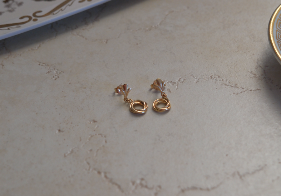 Kaleope 14K Dangle Studs
