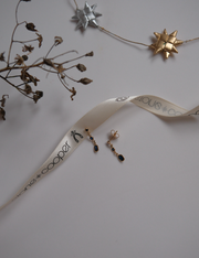 14K Gold Sapphire Vintage Dangle Earrings