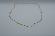Vintage 14K Gold 26" Bead Necklace