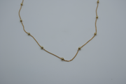 Vintage 14K Gold 26" Bead Necklace