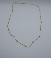 Vintage 14K Gold 26" Bead Necklace