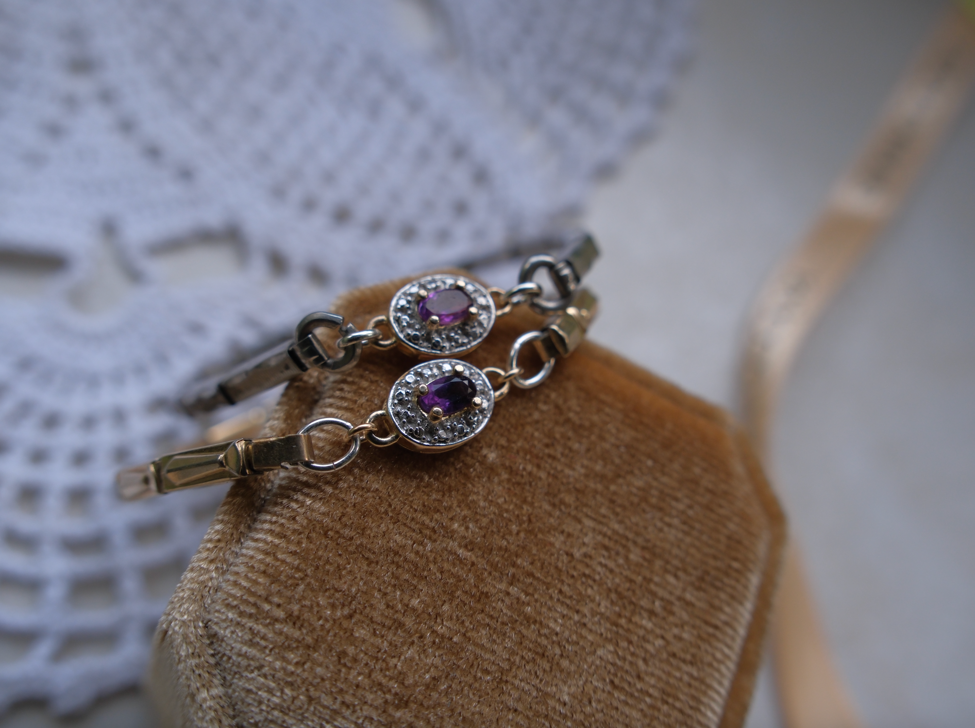 Amethyst Vintage Watch-Band Bracelets