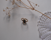 10K Vintage Agate Ring (6.5)