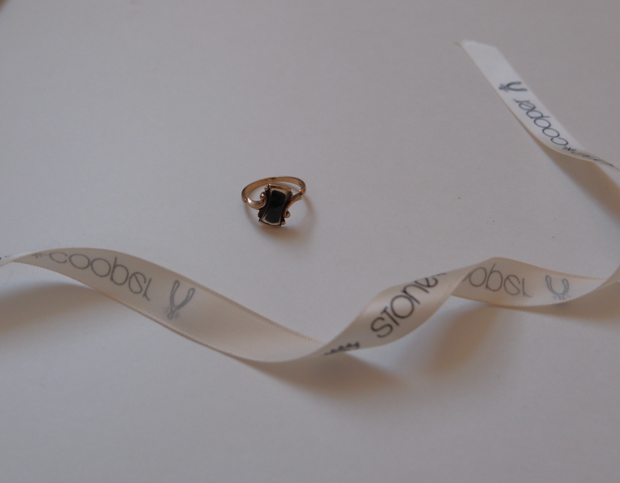 10K Vintage Agate Ring (6.5)