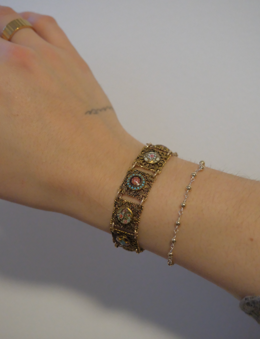 Etta Antique Enameled Bracelet