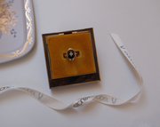 10K Vintage Onyx Diamond Ring (6.25)