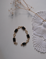 Veronica Onyx Gold-Filled Bracelet