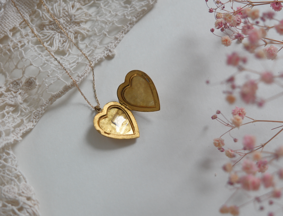 Whitney Antique Engraved Heart Locket